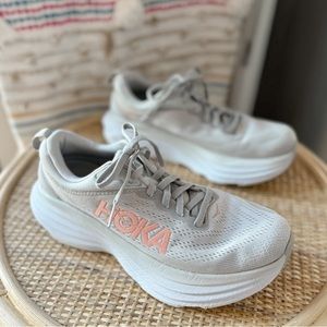Hoka One One Bondi 8 Harbor Mist Lunar Rock Road-Running Sneakers Women’s 7.5